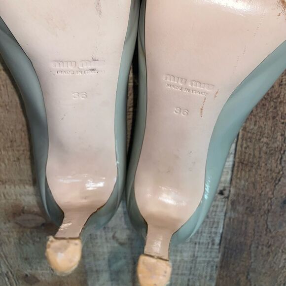 Miu Miu patent leather pumps peep toe 36 - Picture 6 of 14